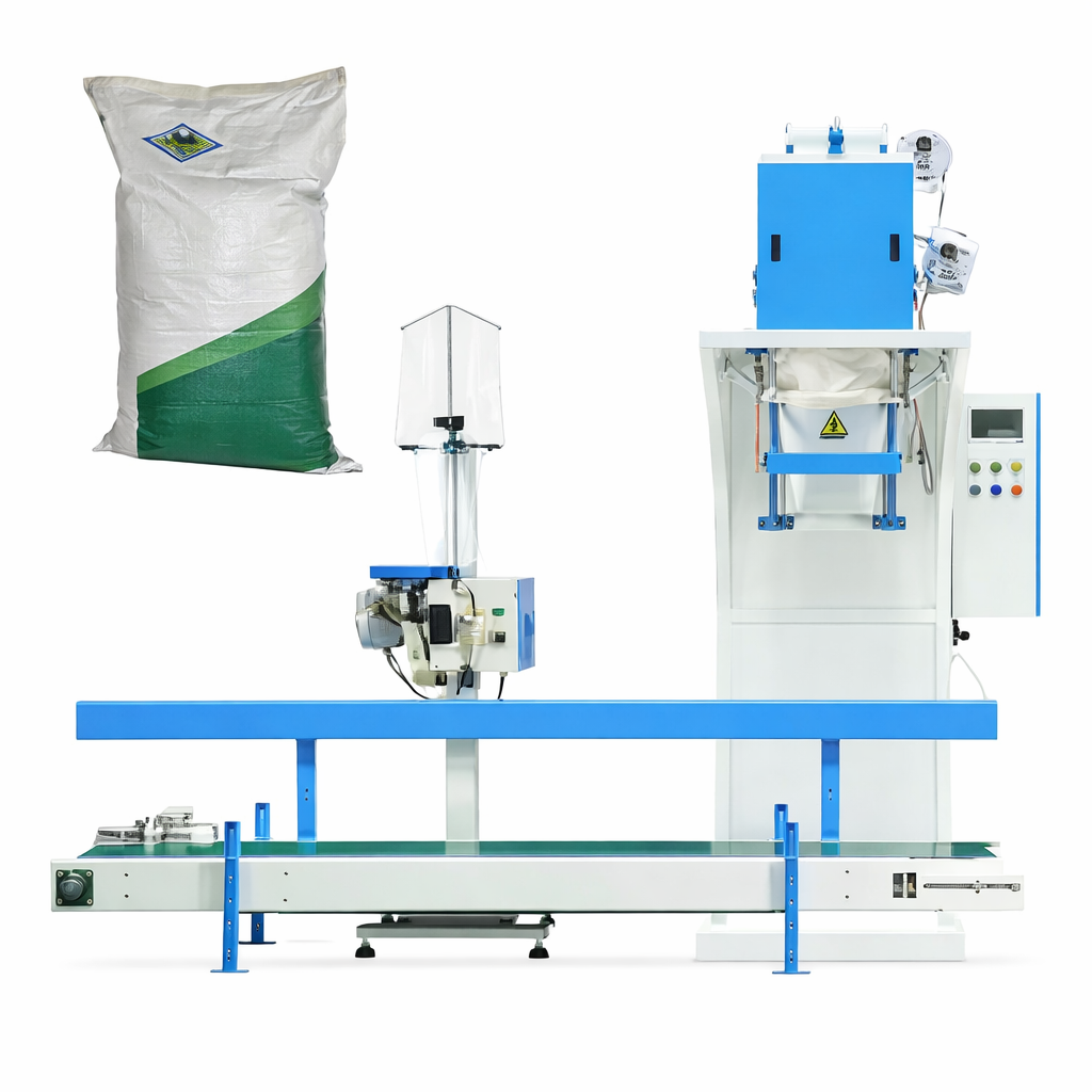 მრავალფუნქციური მარცვლოვანი მასალების შესაფუთი მანქანა 5–25 კგ (მოდელი DCS-50)